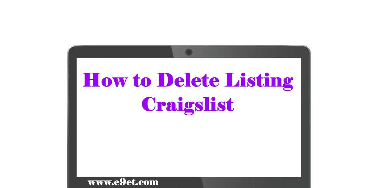 Delete a Listing on Craigslist