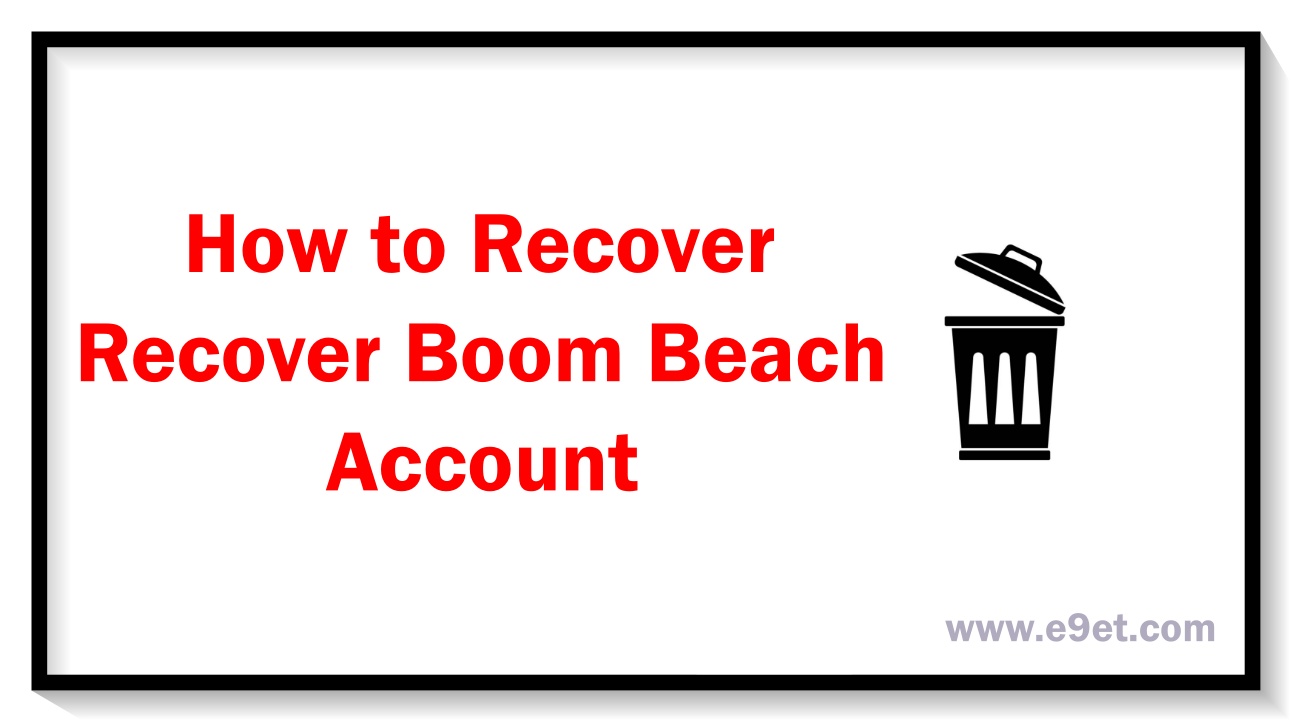 Recover Boom Beach Acoount
