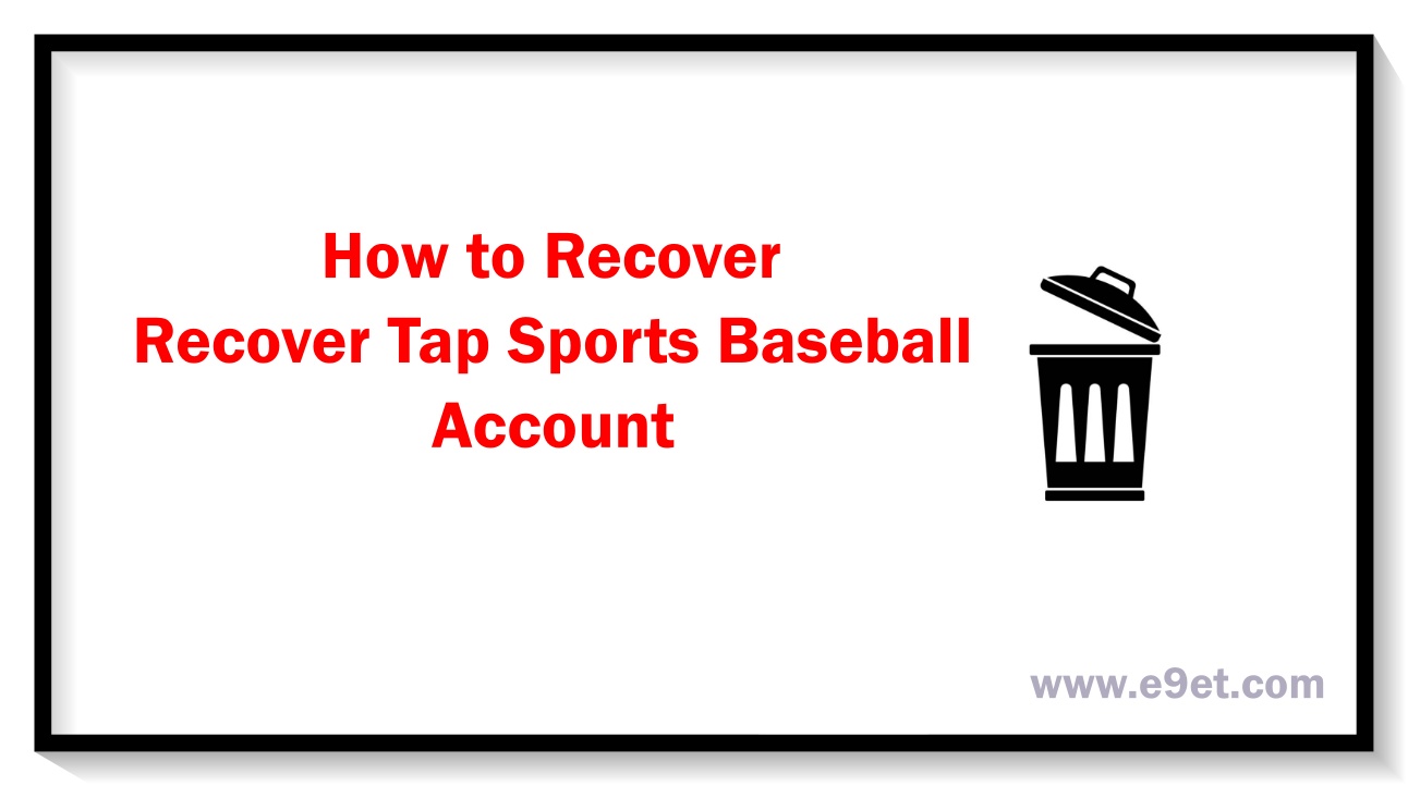 Recover Tap Sports Baseball Account