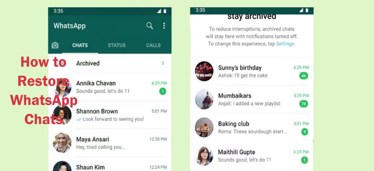 Restore WhatsApp Chats on Android