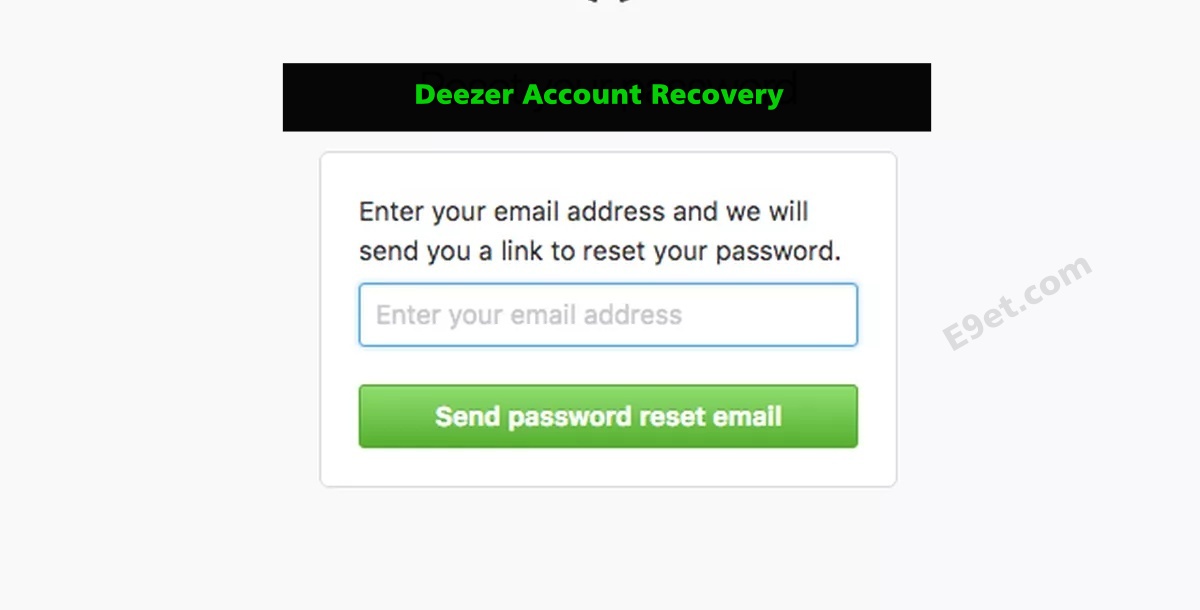 How to Recover Deezer Account