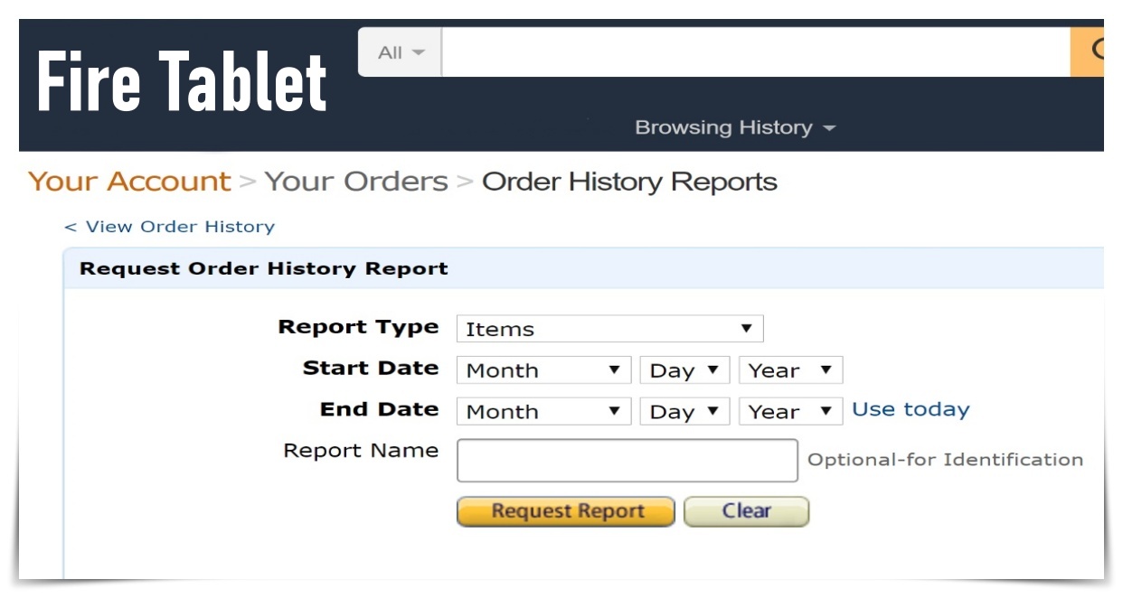 How to Delete Order History on Fire Tablet