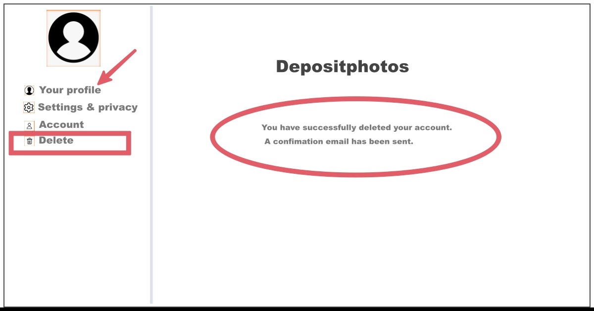 Image of How to Delete Depositphotos Account