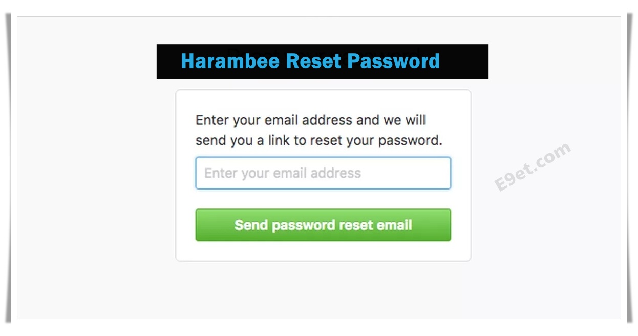 Harambee Password Reset