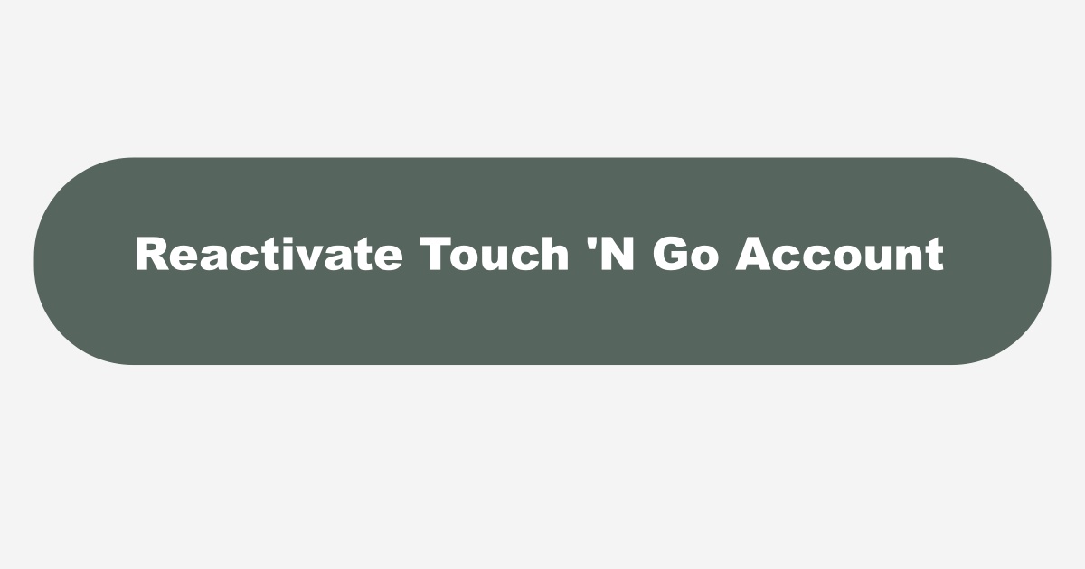Recover Touch 'N Go Account
