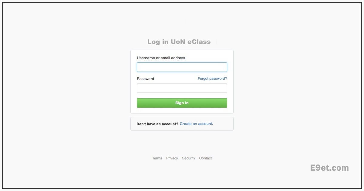 UoN eClass Portal
