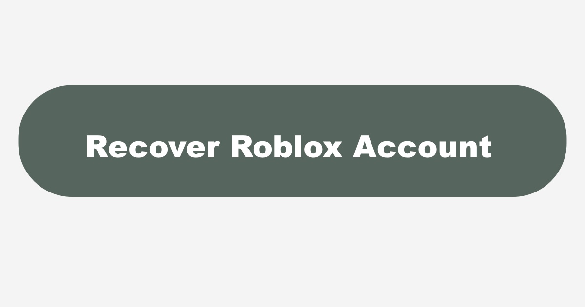 How to Recover Roblox Account