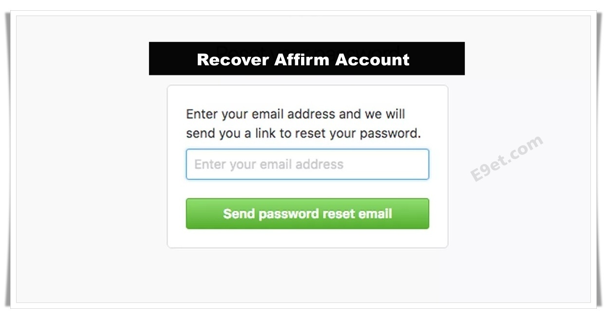 Recover Affirm Account