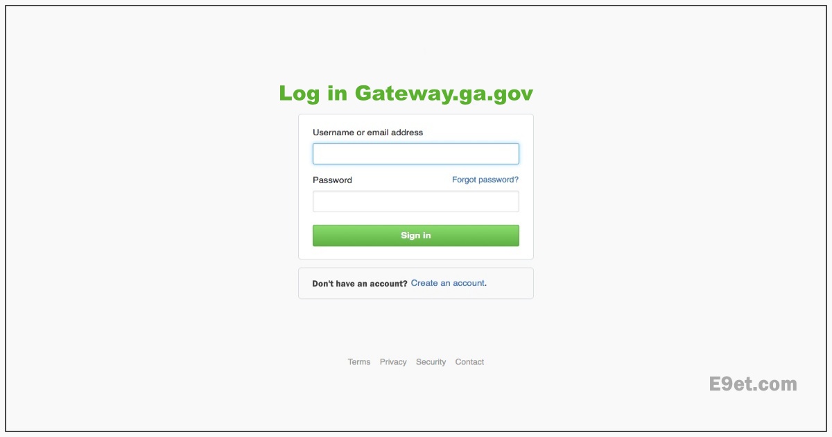 Gateway.ga.gov Login My Account