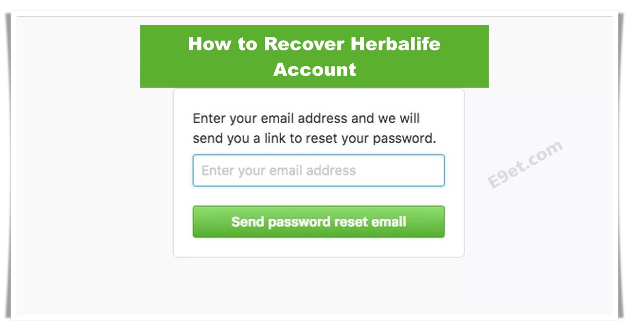 Recover Herbalife Account