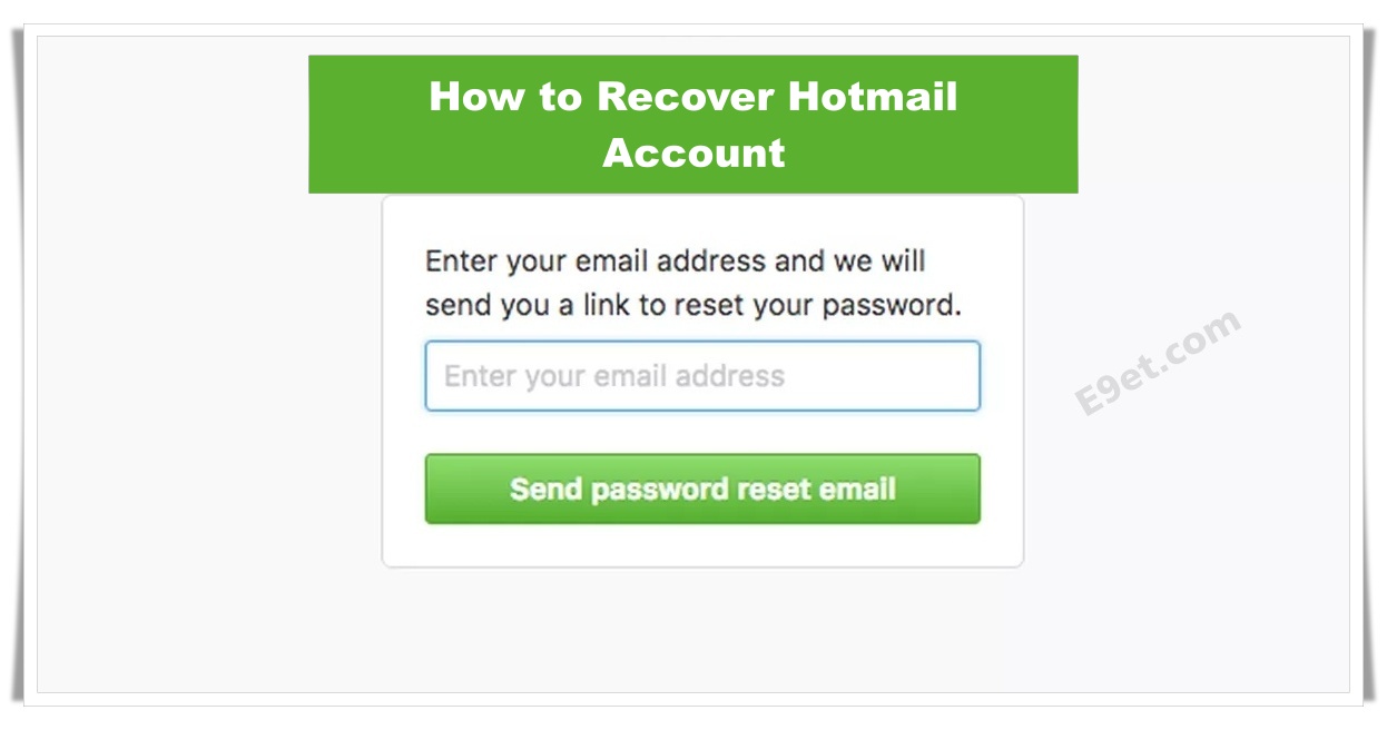 How to Recover Hotmail Account