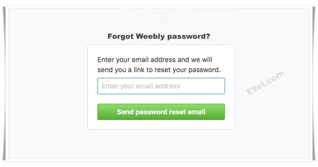 Recover Weebly Account