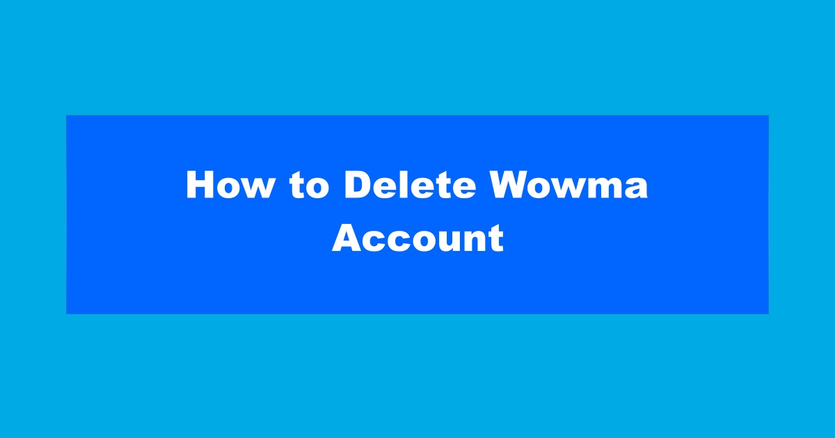 Delete Wowma Account