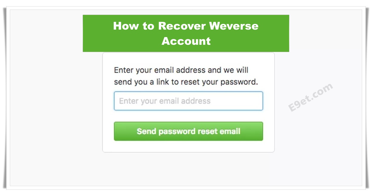 How to Recover Weverse Account