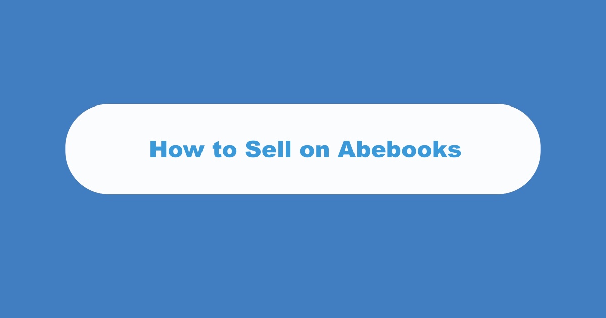 Sell On Abebooks
