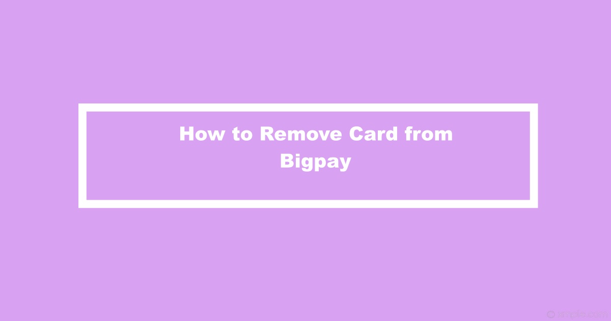 Remove Credit Card from Bigpay