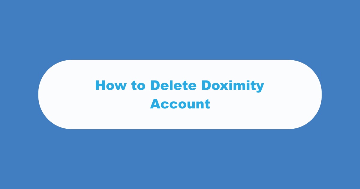 Delete Doximity Account
