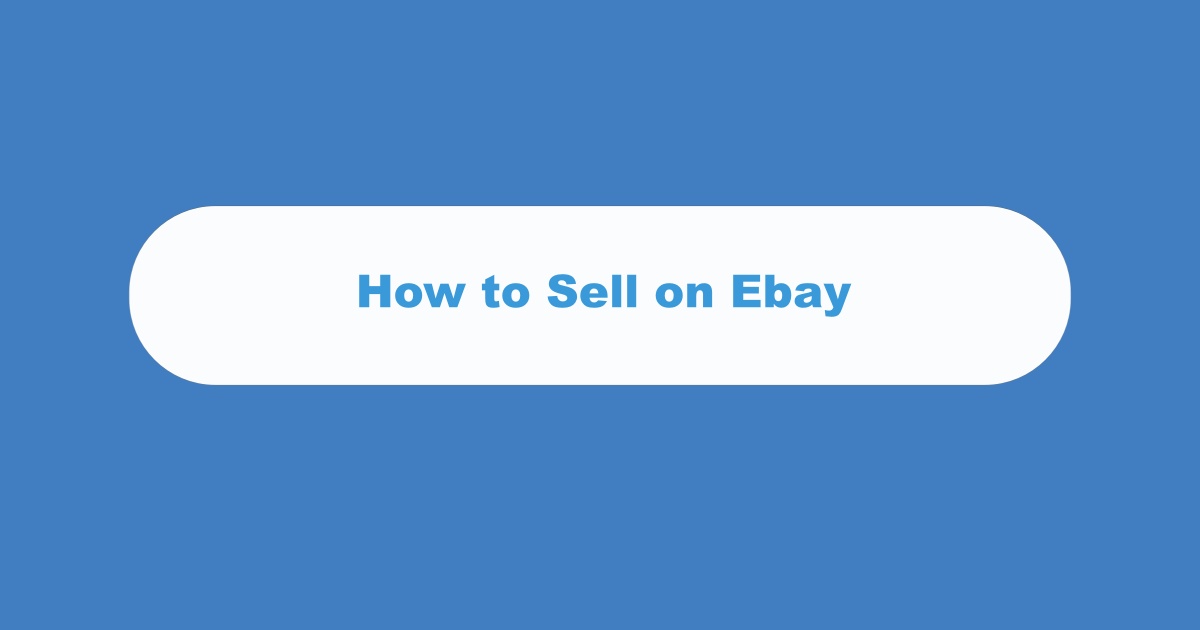 Sell On eBay From South Africa