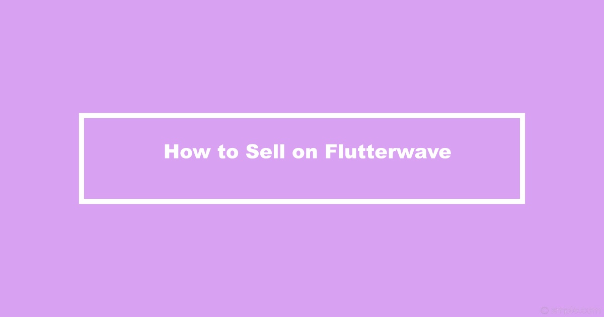 Sell On Flutterwave