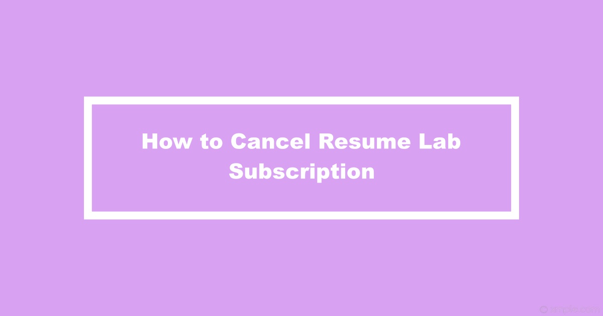 Cancel Resume Lab Subscription