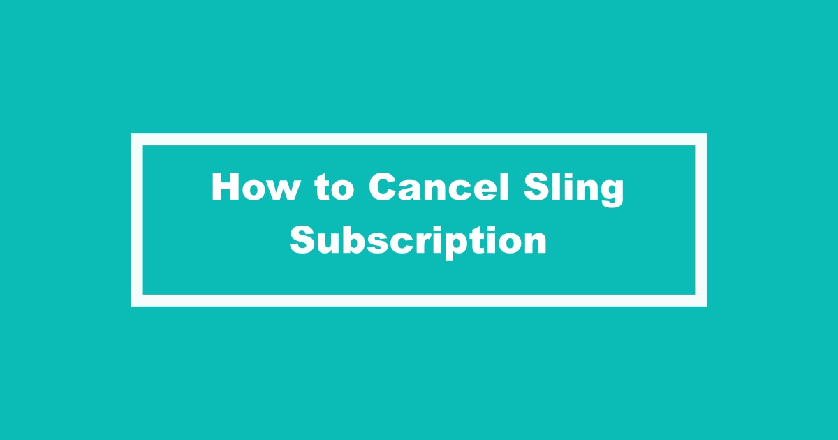 Cancel Sling Subscription