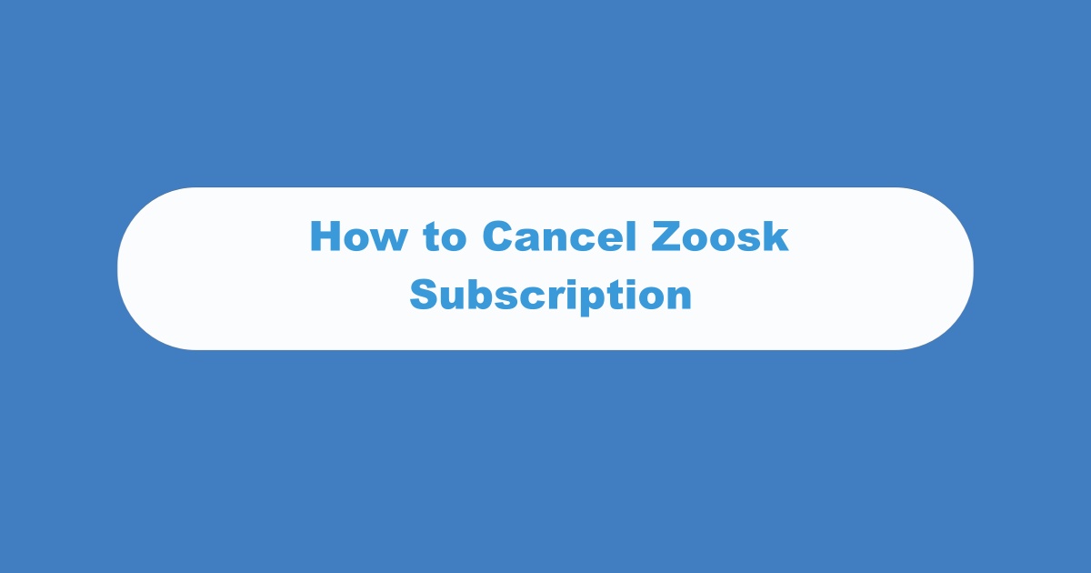 Cancel Zoosk Subscription