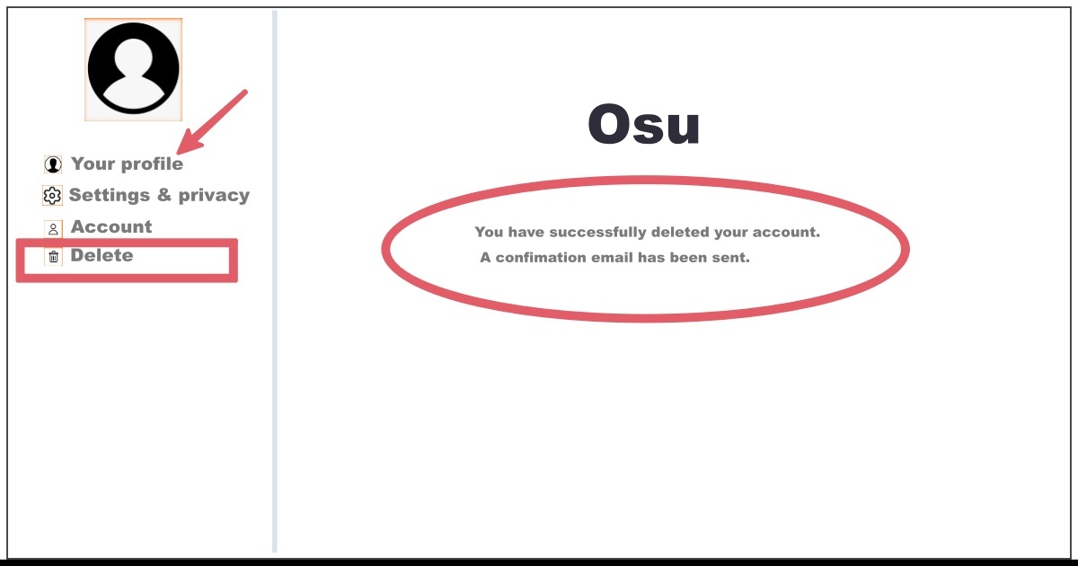 Image of How to Delete Osu Account