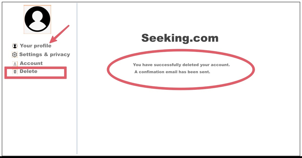 Image of How to Delete Seeking.com Account