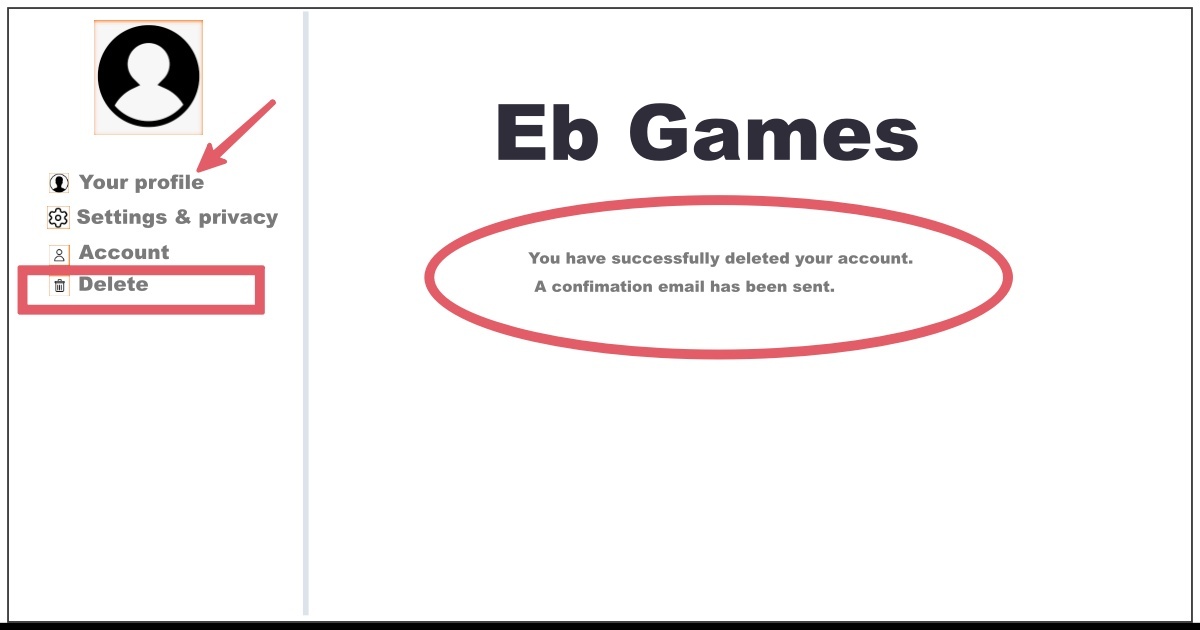 Image of How to Delete Eb Games Account