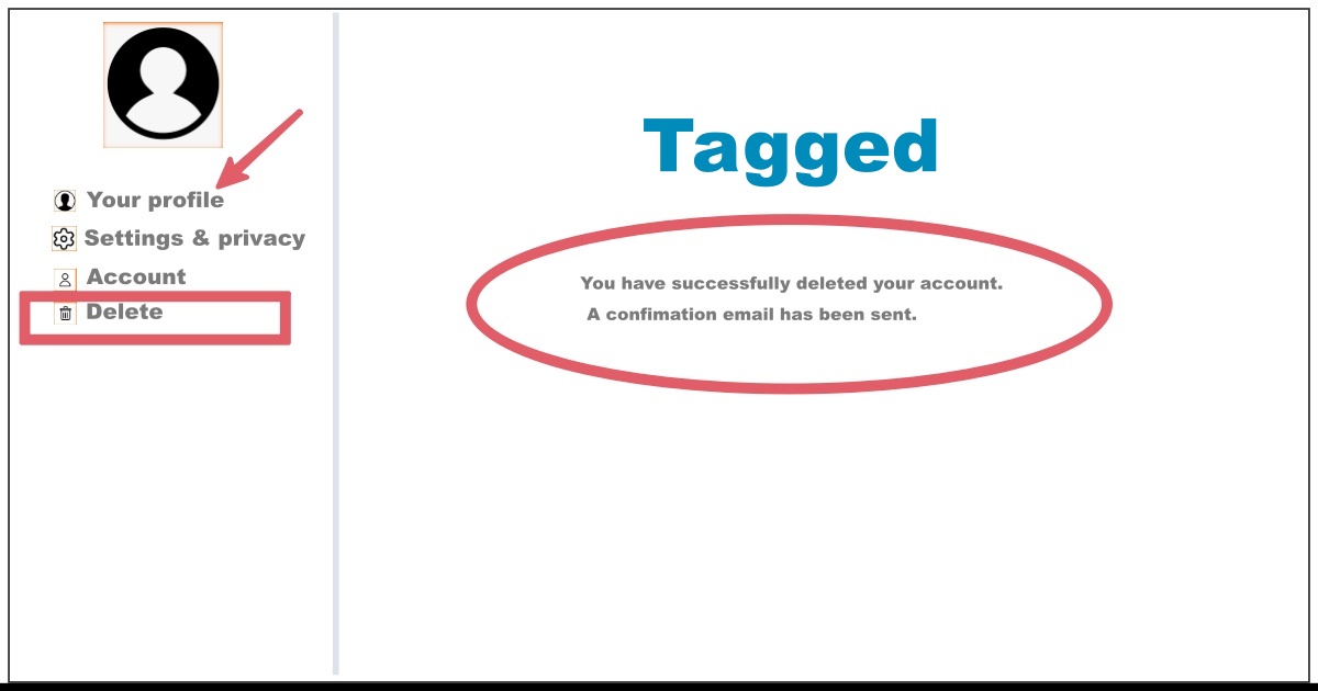 Image of How to Delete Tagged Account
