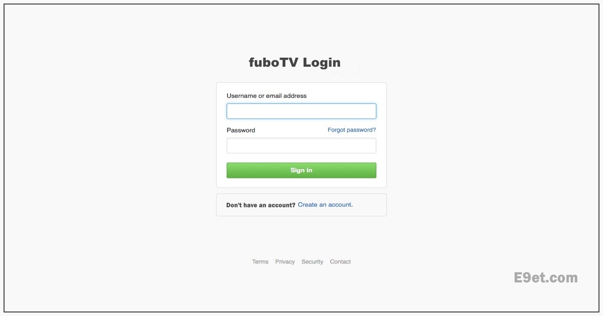 fuboTV Sign in