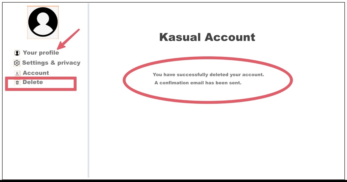 Delete Kasual Account
