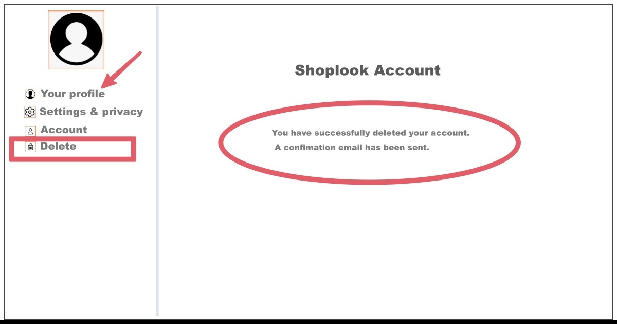 How to Delete Shoplook Account