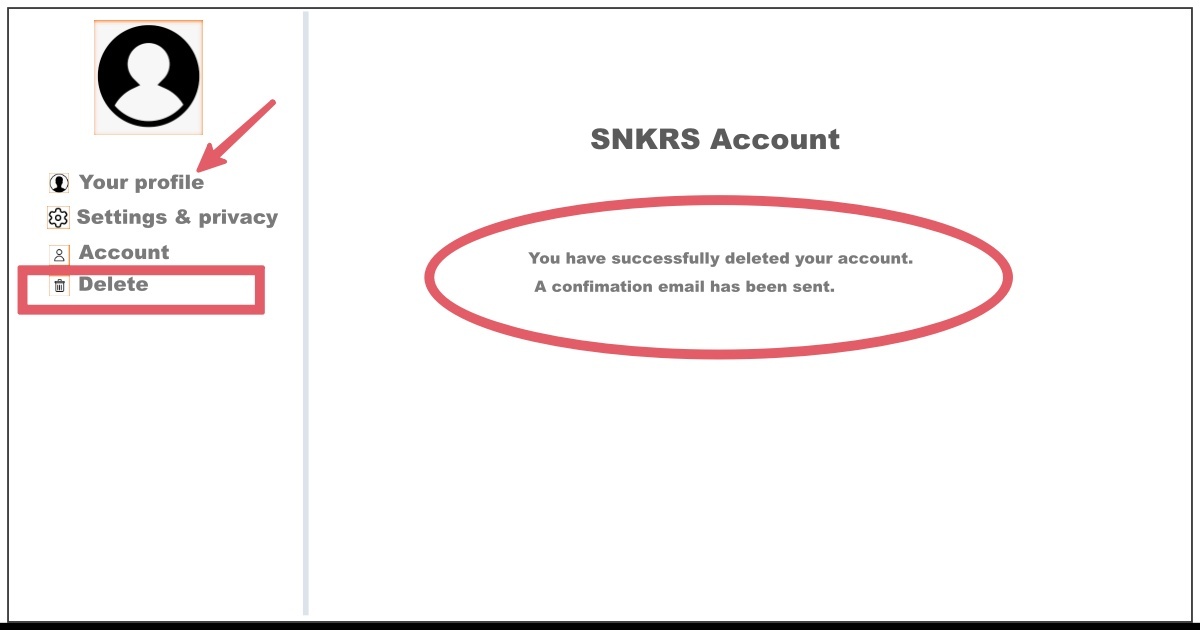 How to Delete SNKRS Account
