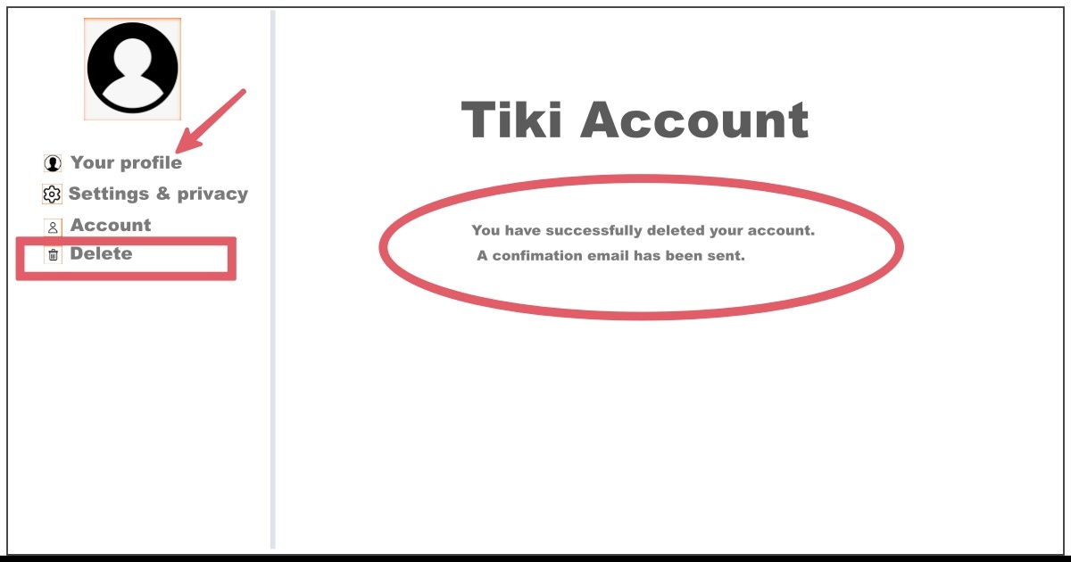 How to Delete Tiki Account