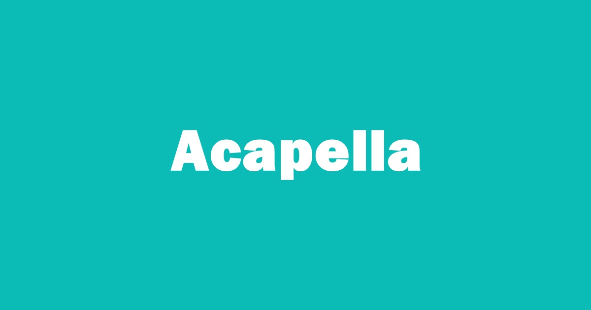 Acapella App Subscription