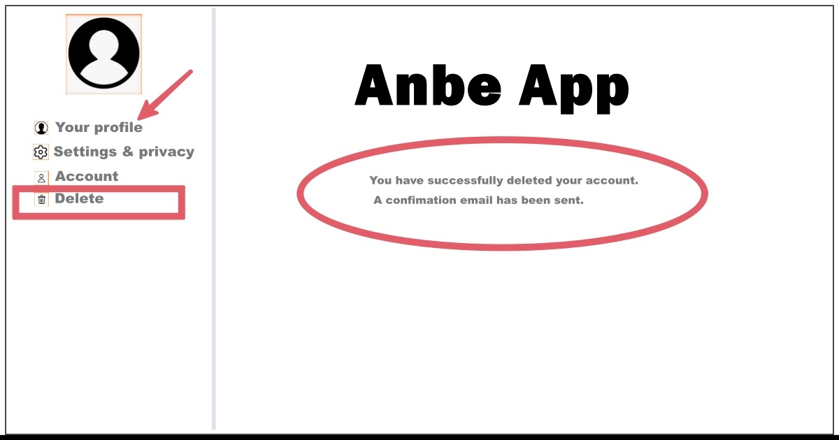 How to Delete Account In Anbe App