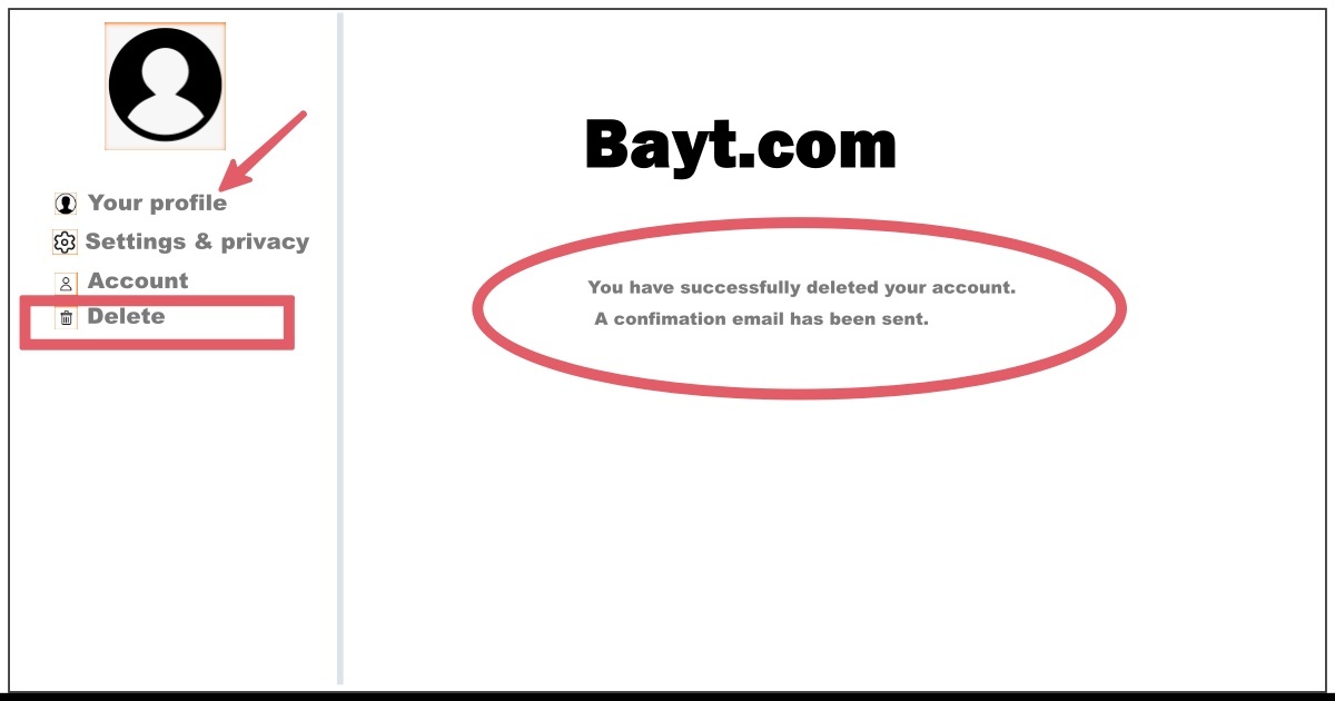 How to Delete Profile On Bayt.com