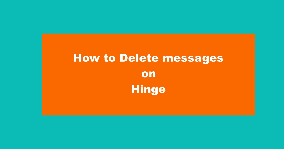 How to Delete Messages on Hinge