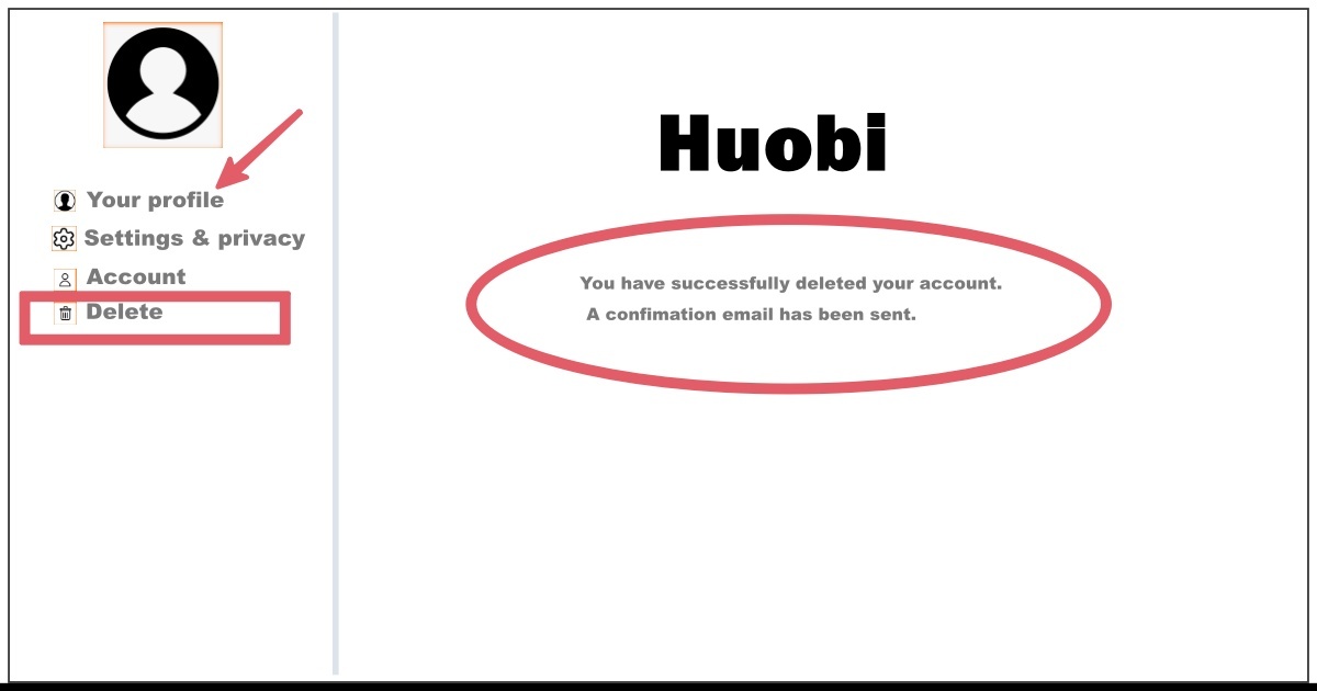 How to Delete Huobi Account
