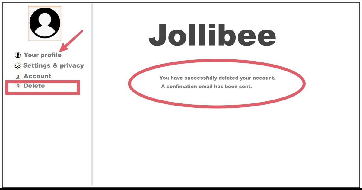 How to Delete Jollibee Account