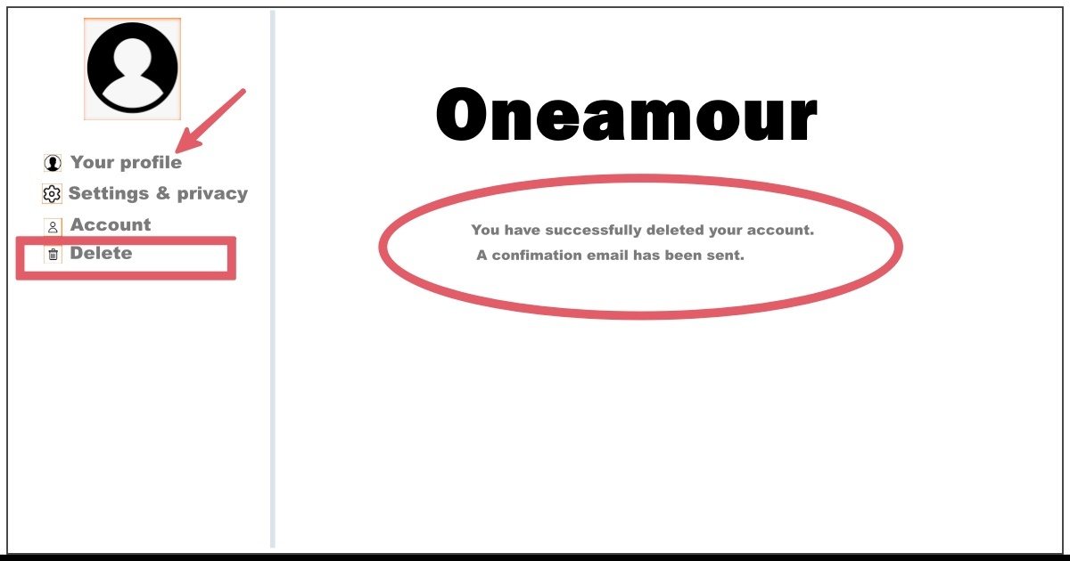 How to Delete Oneamour Account