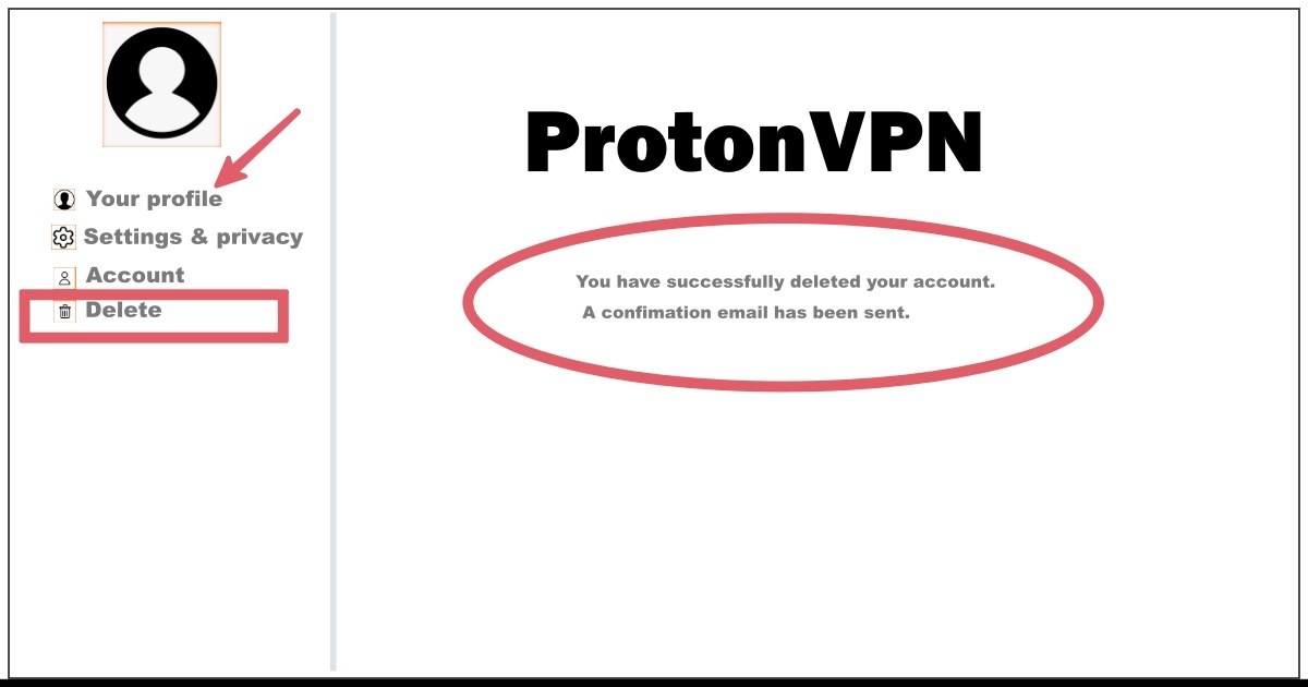 How to Delete ProtonVPN Account