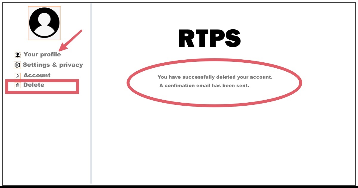 How to Delete RTPS Account