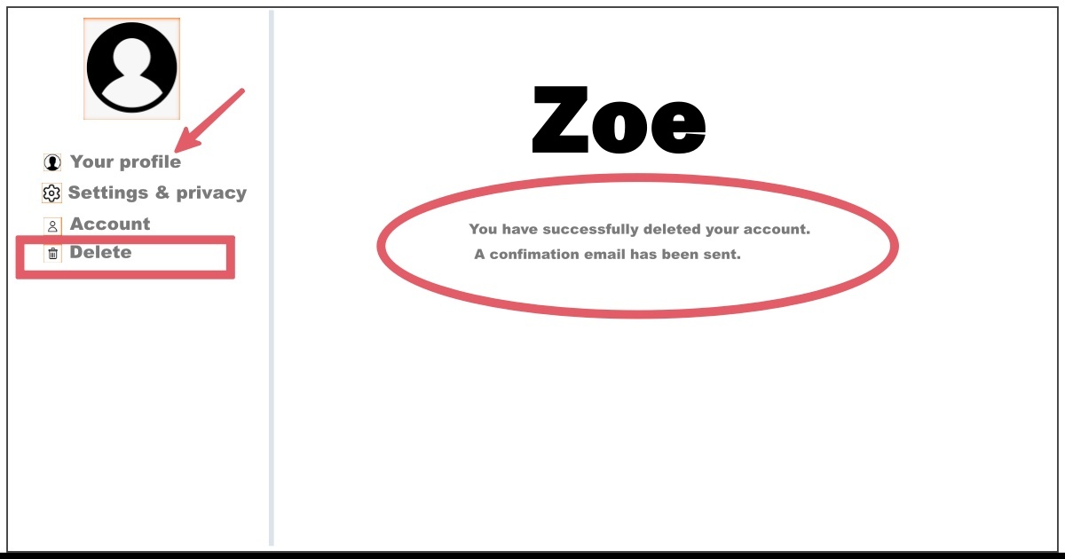 How to Delete Zoe Account