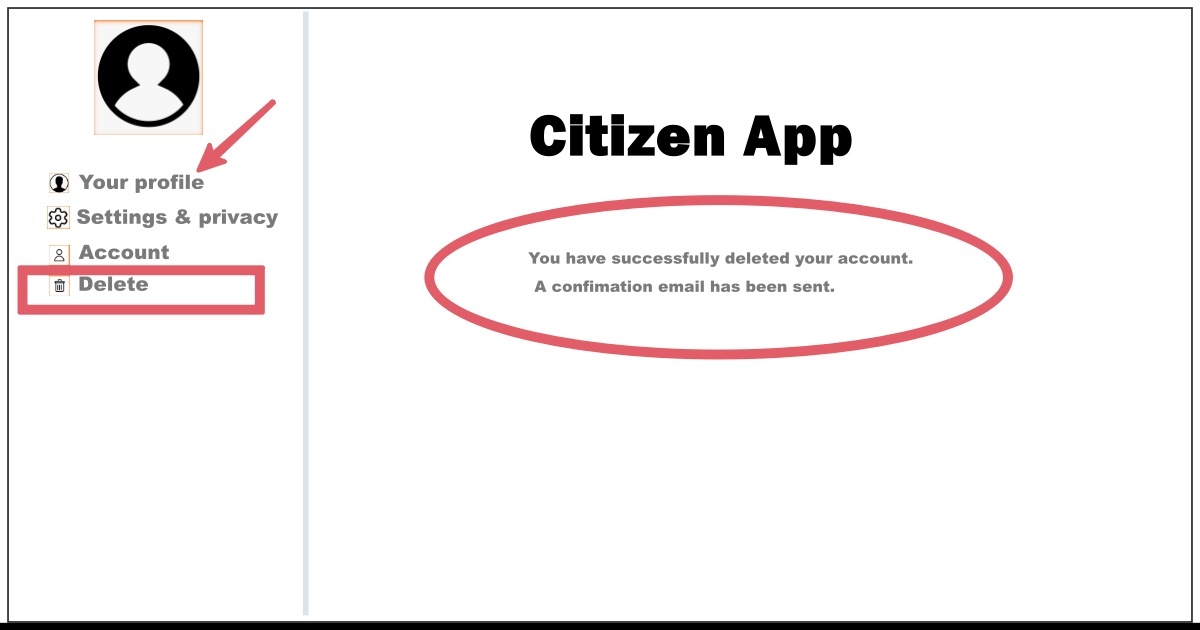 How to Delete Citizen App Account