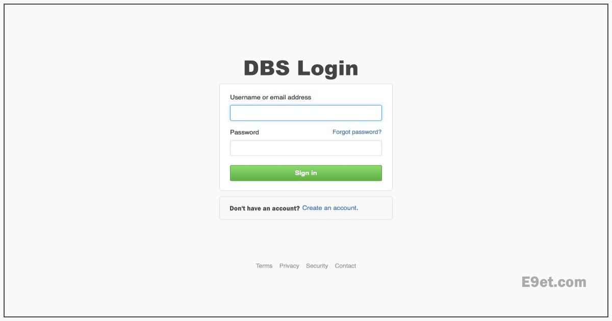 How to Login to DBS Account