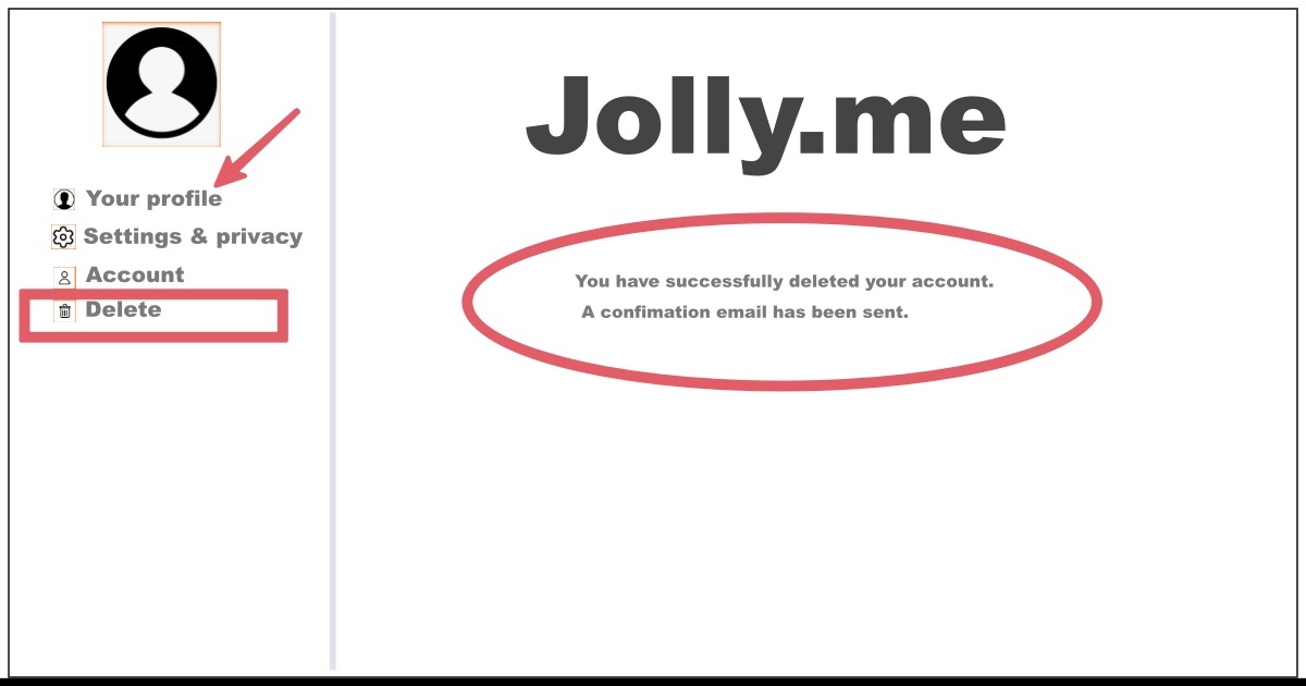 How to Delete Jolly.me Account