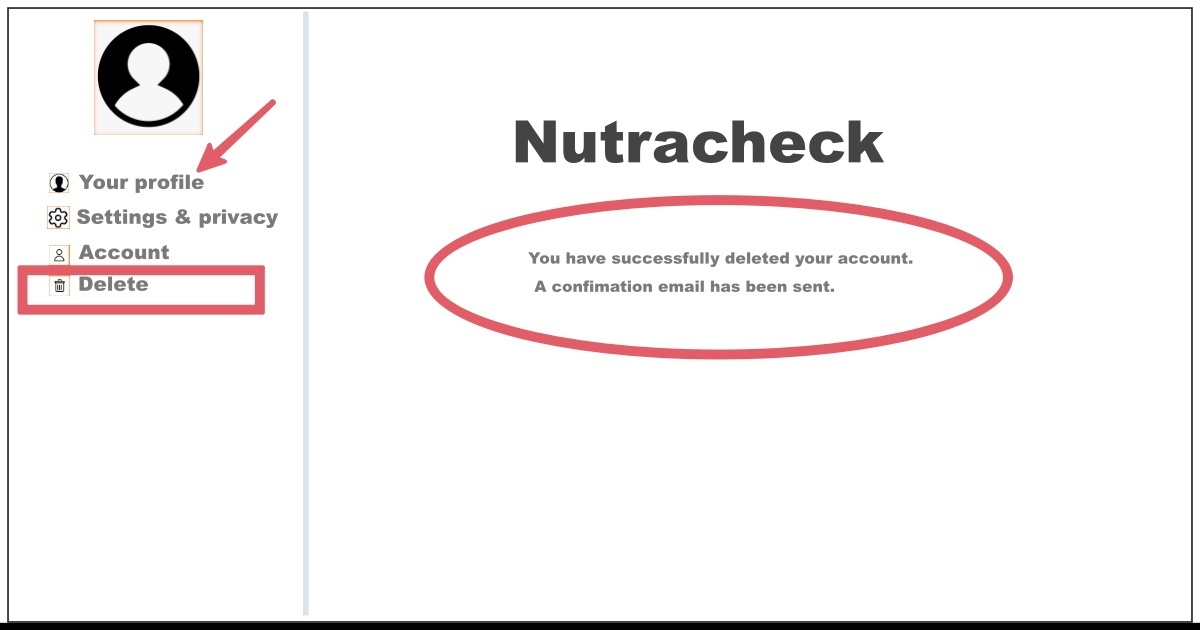 How to Delete Nutracheck App Account
