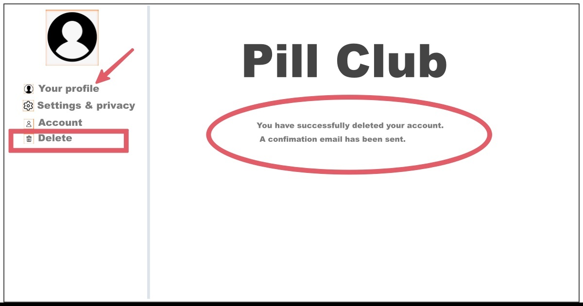 How to Delete My Pill Club Account